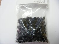 100 Plastik Ziernägel schwarz 10/12  Ø10mm...