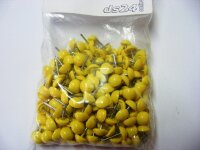 100 Plastik Ziernägel gelb 10/12  Ø10mm rostfrei