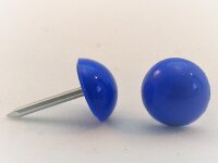 100 Plastik Ziernägel blau 10/12  Ø10mm rostfrei